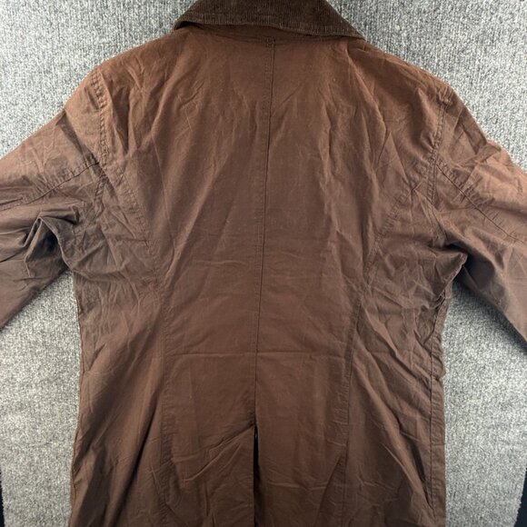 Barbour HAMSHIRE Size 16 Brown Lightweight Waxed Jacket Women Full Zip Outdoors - Picture 14 of 16